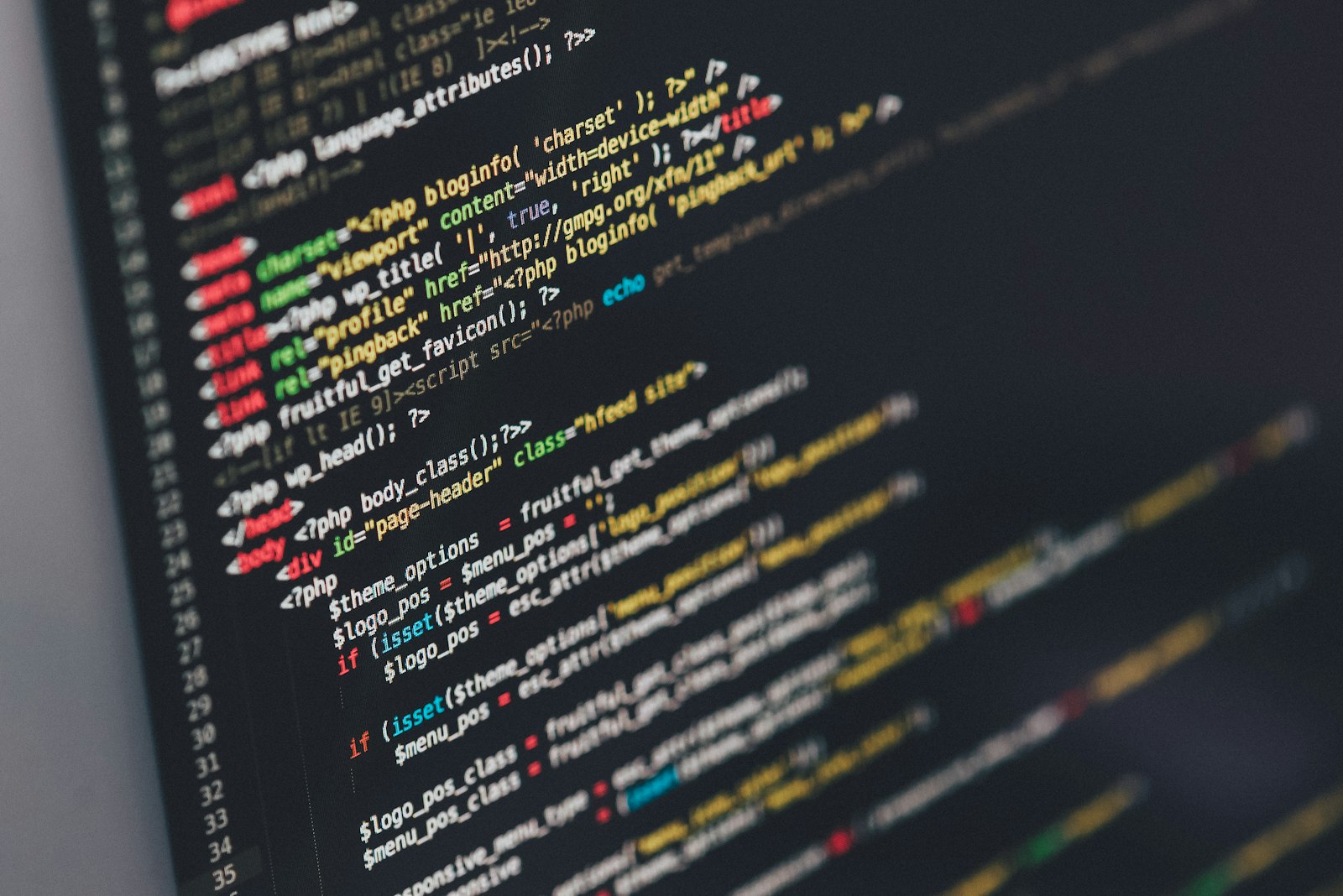 Source code on a dark development screen