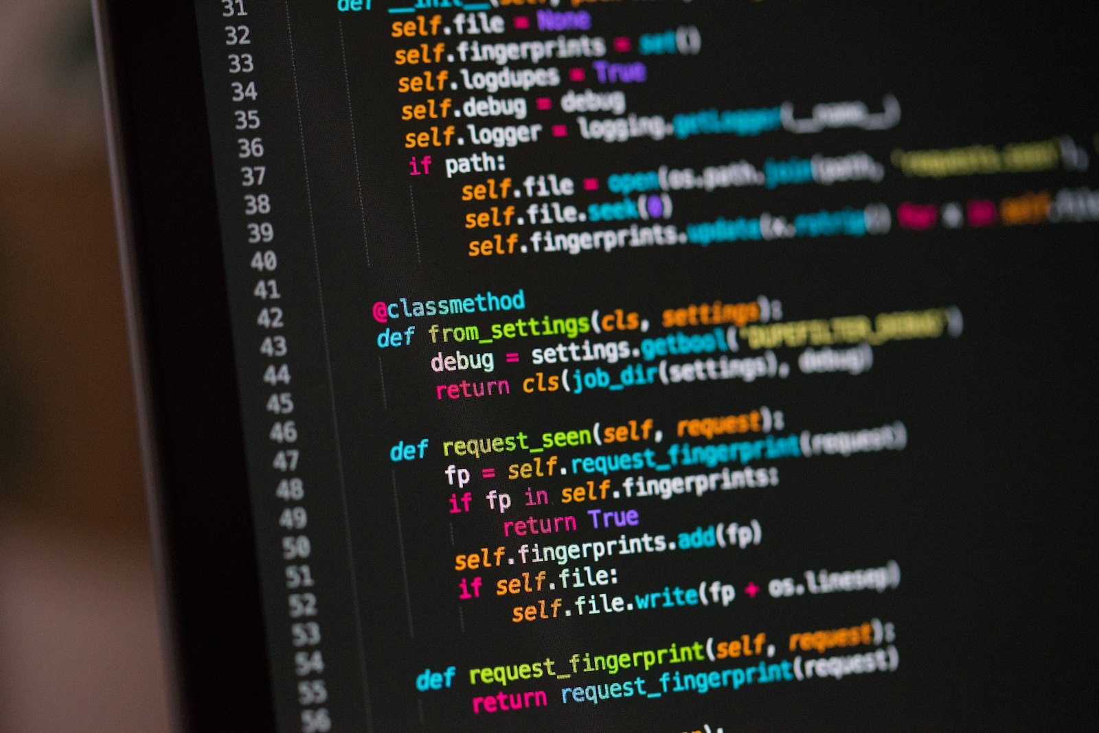 Python pipeline source code on a developer's screen